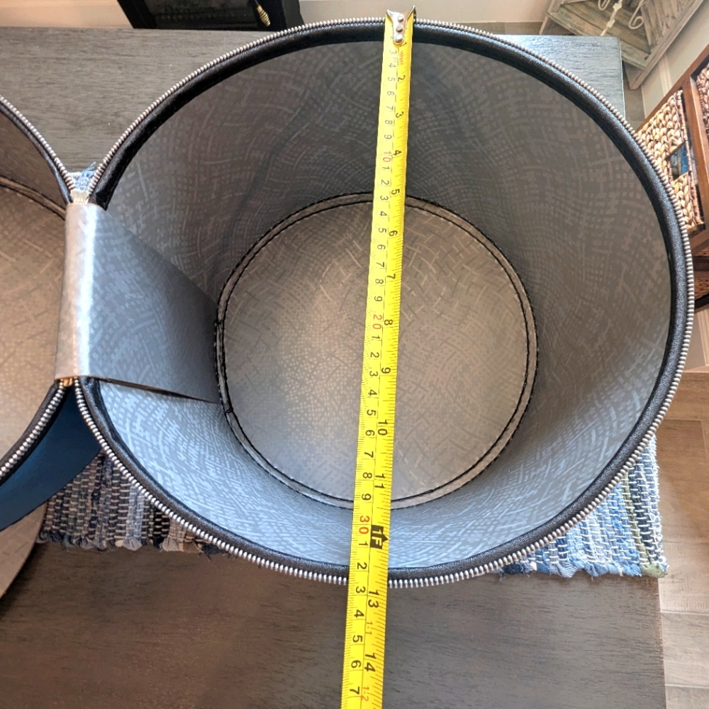 1960's Bagmaster Blue Hat Box wth divider, Working Zipper, Made in Miami Fl, USA - Picture 8 of 10